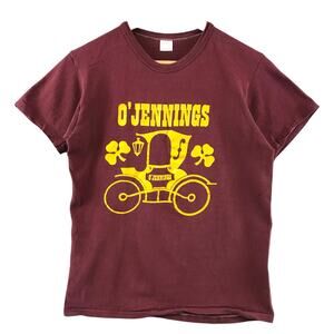 Vintage 70s O'Jennings single‎ stitch t shirt red L